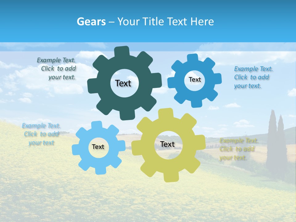 Flower Beauty Grassland PowerPoint Template