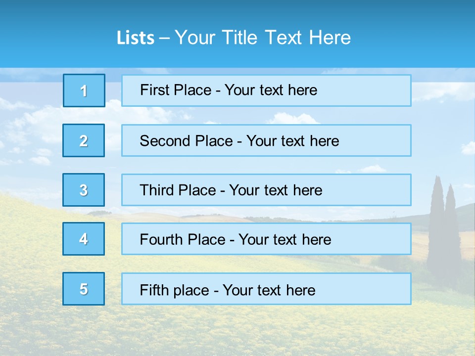 Flower Beauty Grassland PowerPoint Template