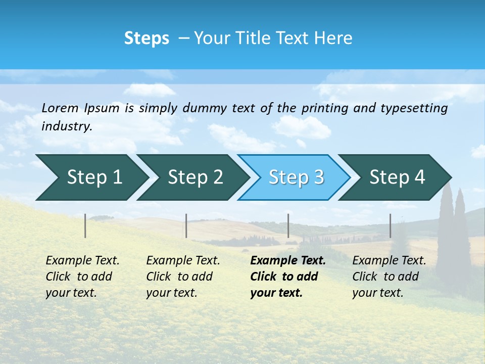 Flower Beauty Grassland PowerPoint Template
