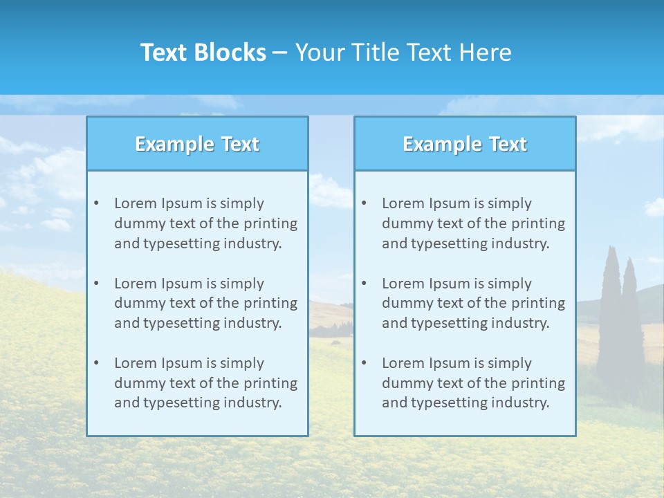 Flower Beauty Grassland PowerPoint Template