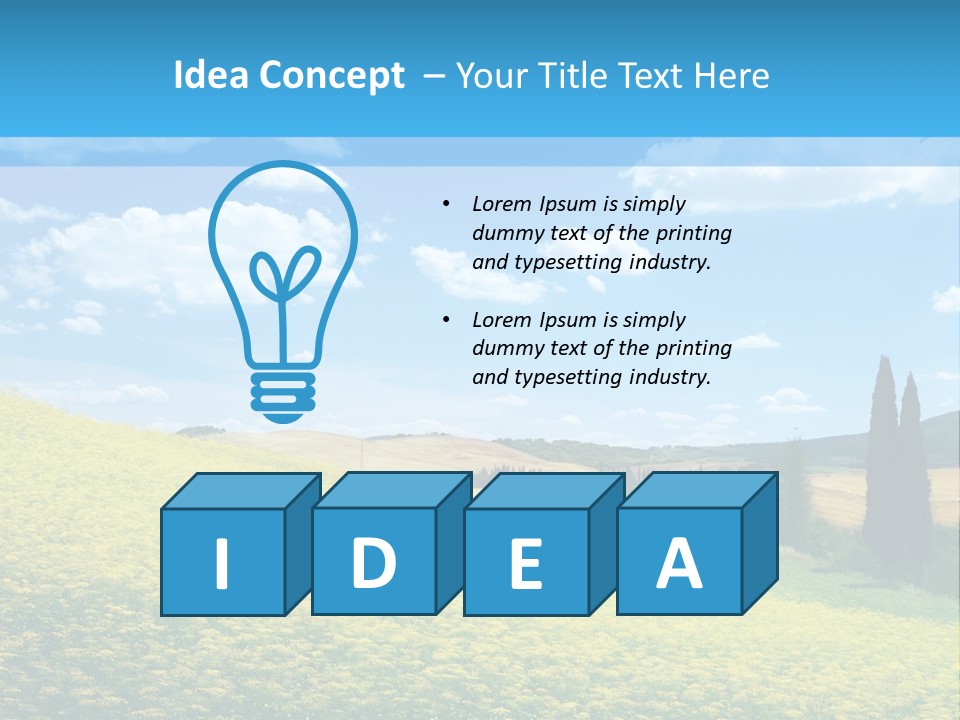 Flower Beauty Grassland PowerPoint Template