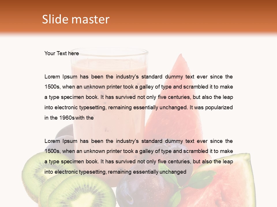 Leaf Sweet Yogurt PowerPoint Template