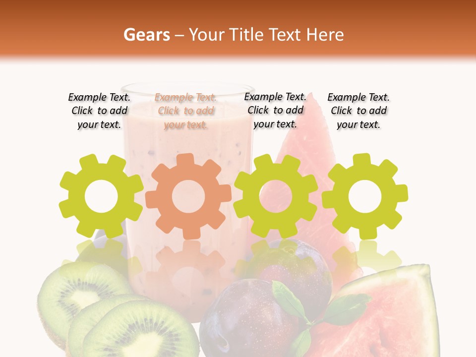Leaf Sweet Yogurt PowerPoint Template