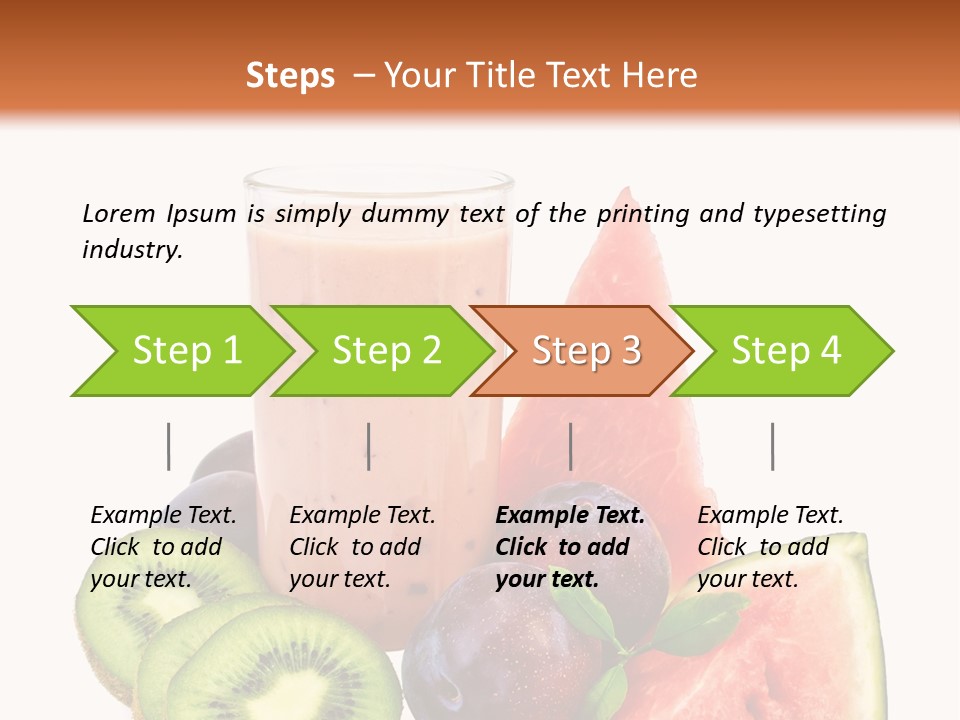 Leaf Sweet Yogurt PowerPoint Template