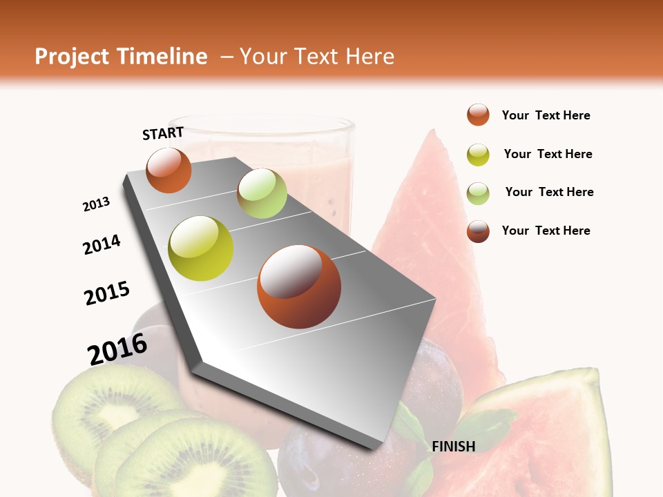 Leaf Sweet Yogurt PowerPoint Template