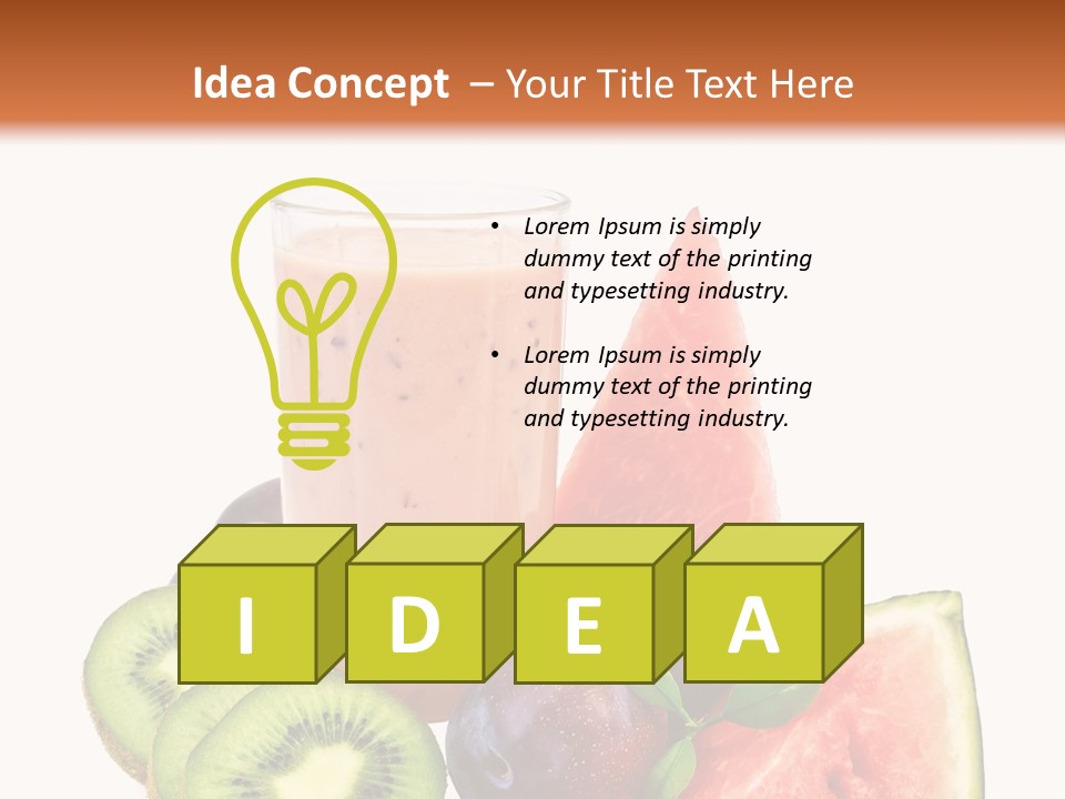 Leaf Sweet Yogurt PowerPoint Template