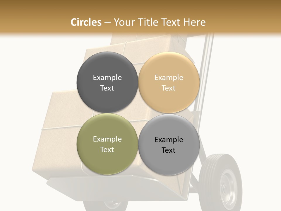 A Cart With Boxes On It And A White Background PowerPoint Template