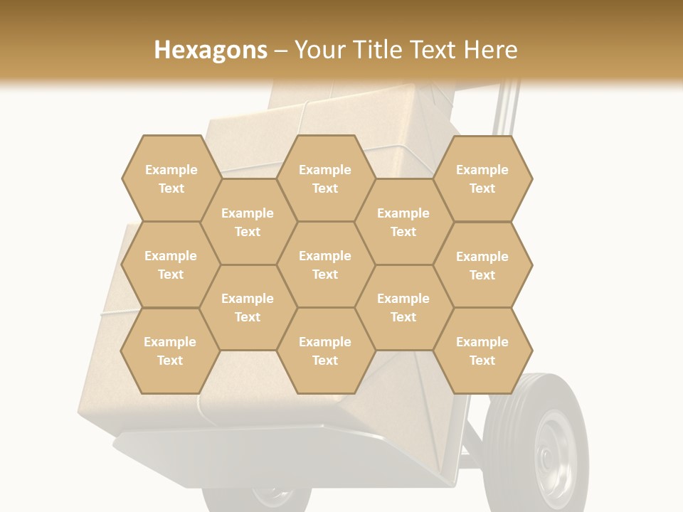 A Cart With Boxes On It And A White Background PowerPoint Template