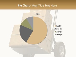 A Cart With Boxes On It And A White Background PowerPoint Template