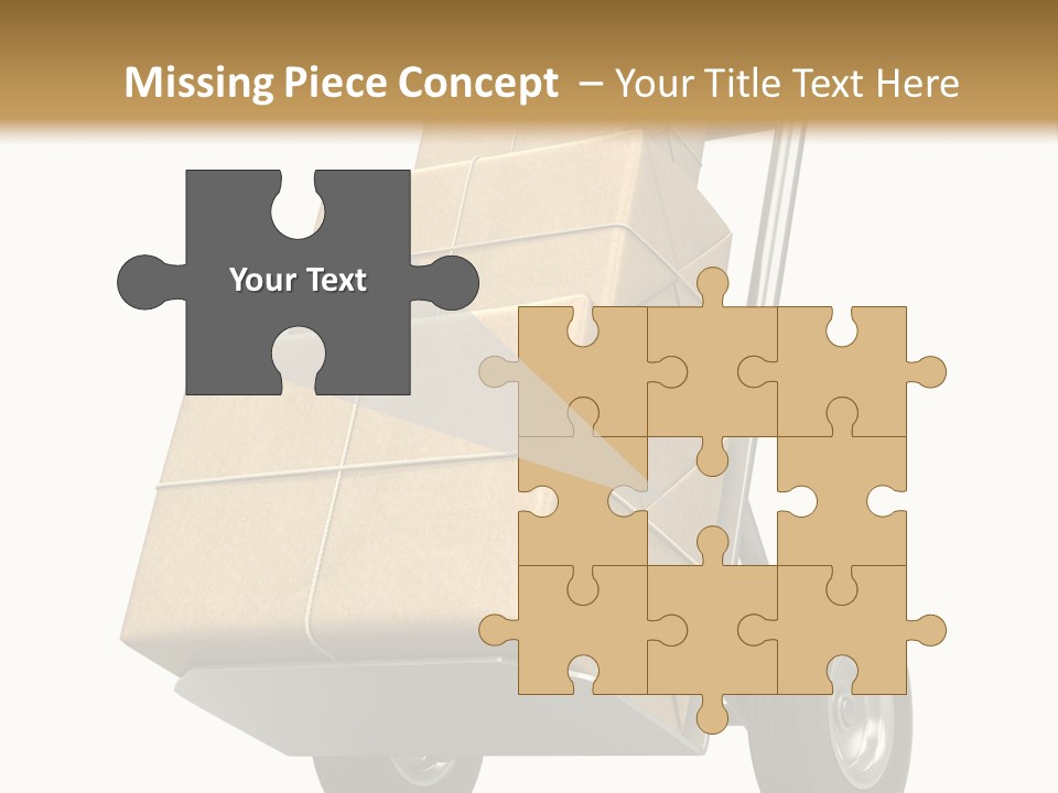 A Cart With Boxes On It And A White Background PowerPoint Template