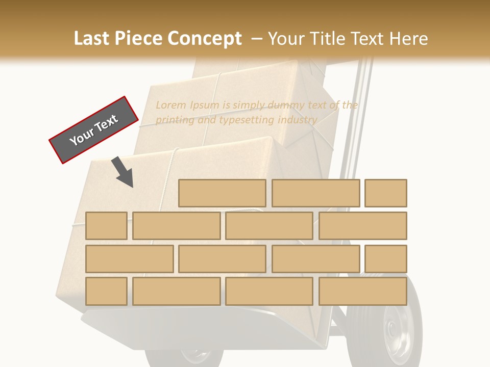 A Cart With Boxes On It And A White Background PowerPoint Template