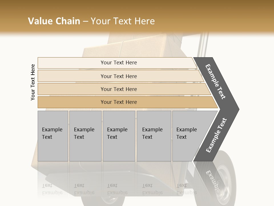 A Cart With Boxes On It And A White Background PowerPoint Template