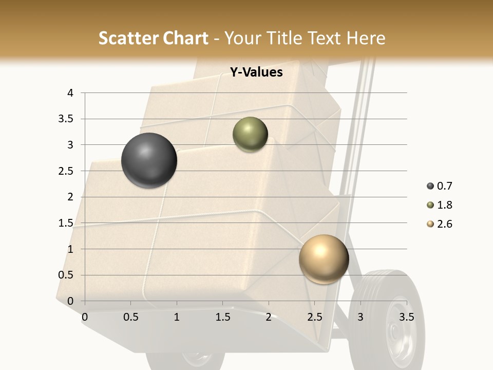 A Cart With Boxes On It And A White Background PowerPoint Template