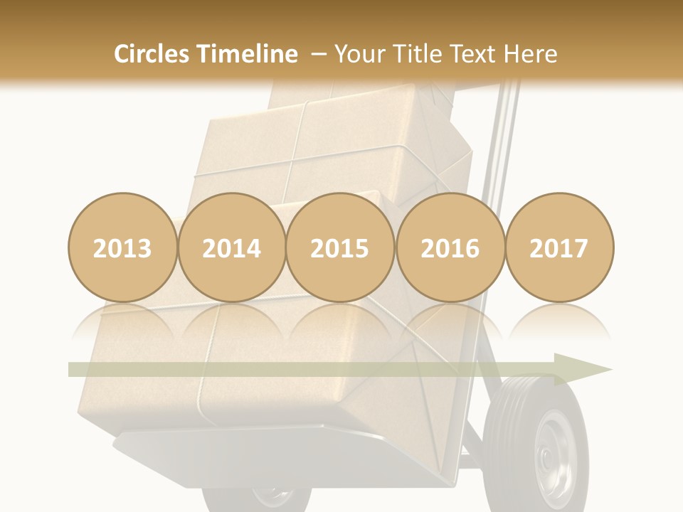 A Cart With Boxes On It And A White Background PowerPoint Template