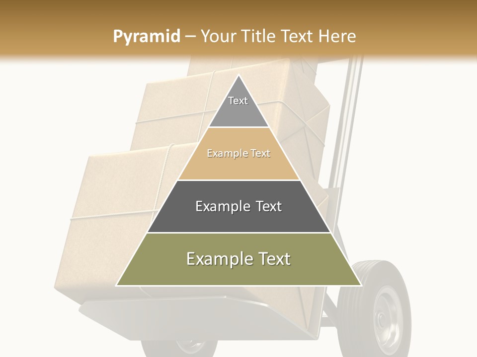 A Cart With Boxes On It And A White Background PowerPoint Template