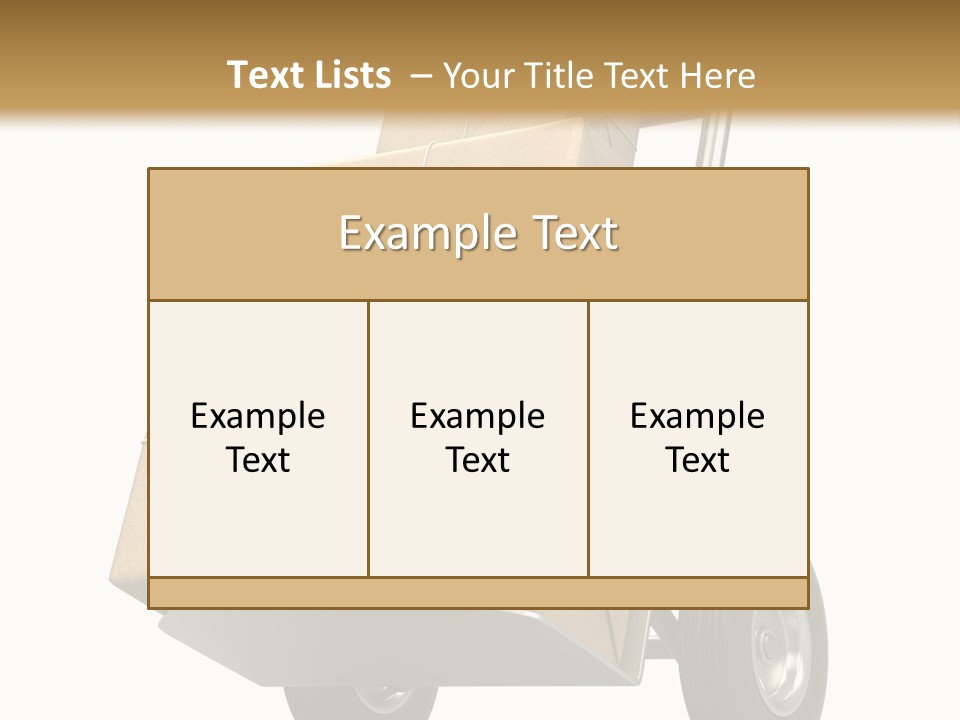 A Cart With Boxes On It And A White Background PowerPoint Template