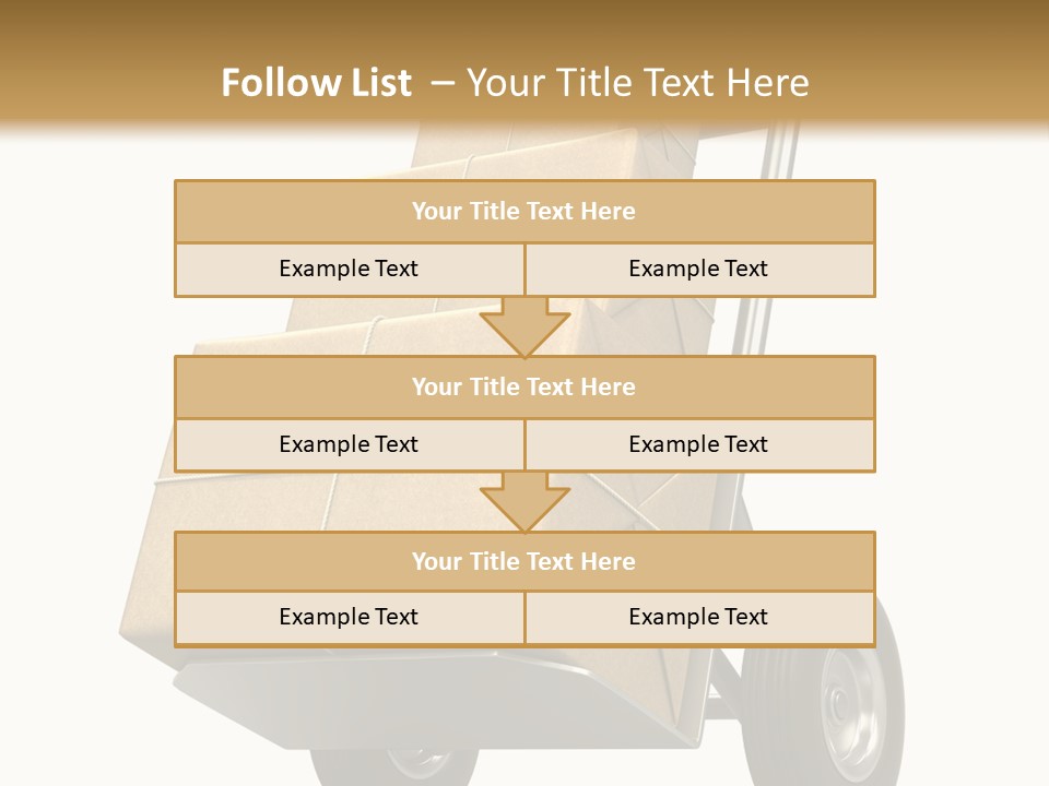 A Cart With Boxes On It And A White Background PowerPoint Template