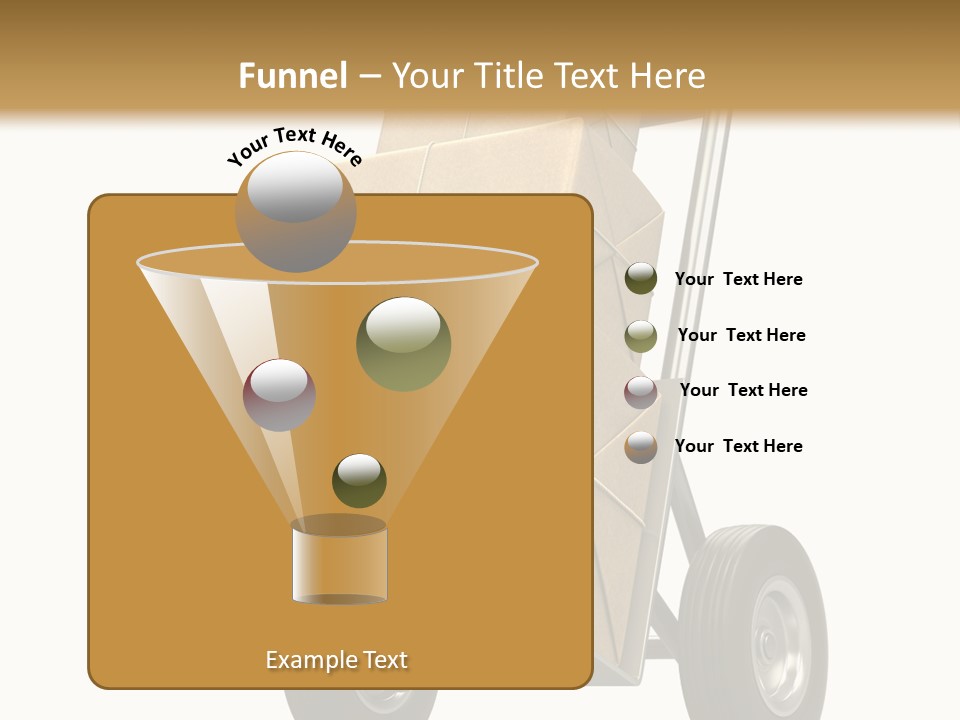 A Cart With Boxes On It And A White Background PowerPoint Template