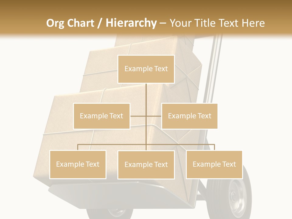 A Cart With Boxes On It And A White Background PowerPoint Template