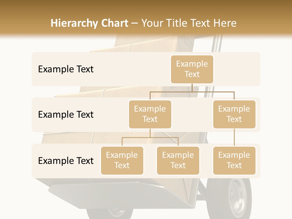A Cart With Boxes On It And A White Background PowerPoint Template
