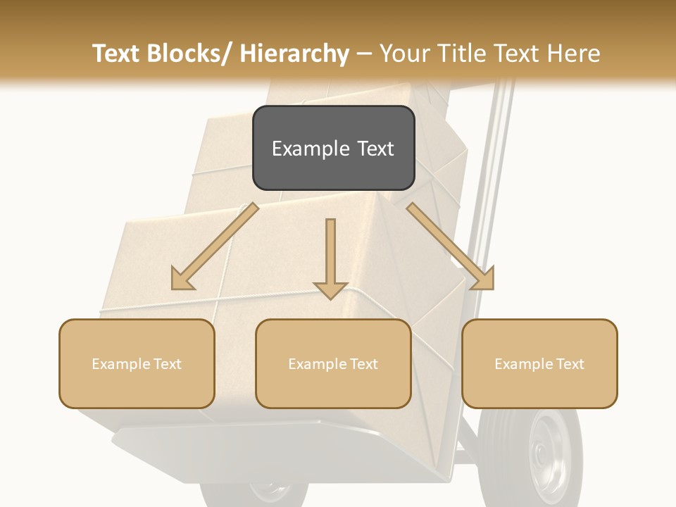 A Cart With Boxes On It And A White Background PowerPoint Template