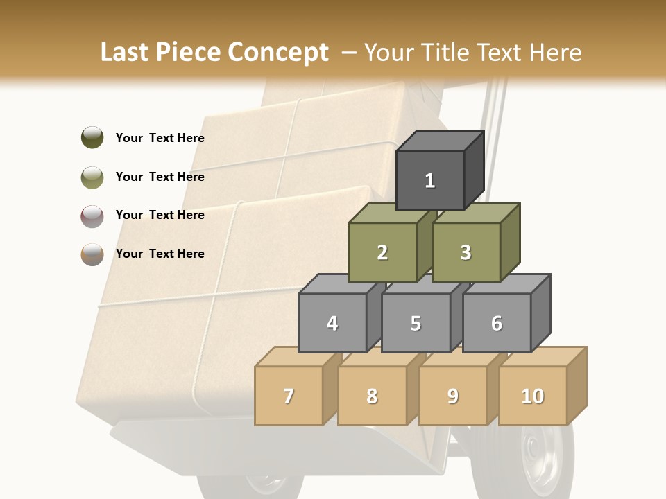 A Cart With Boxes On It And A White Background PowerPoint Template