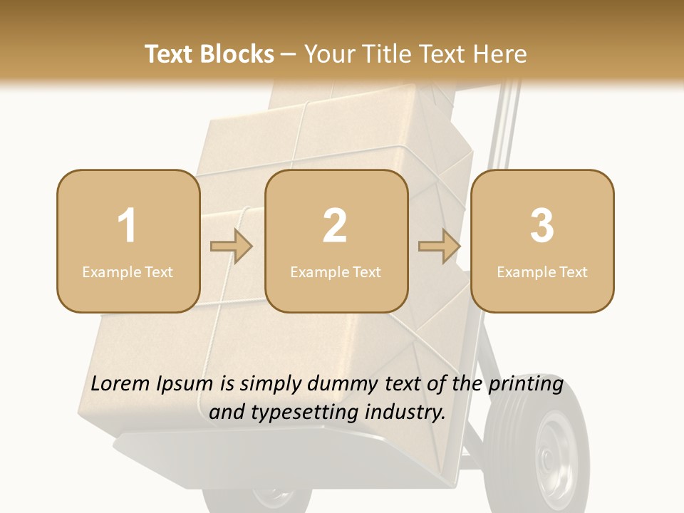 A Cart With Boxes On It And A White Background PowerPoint Template