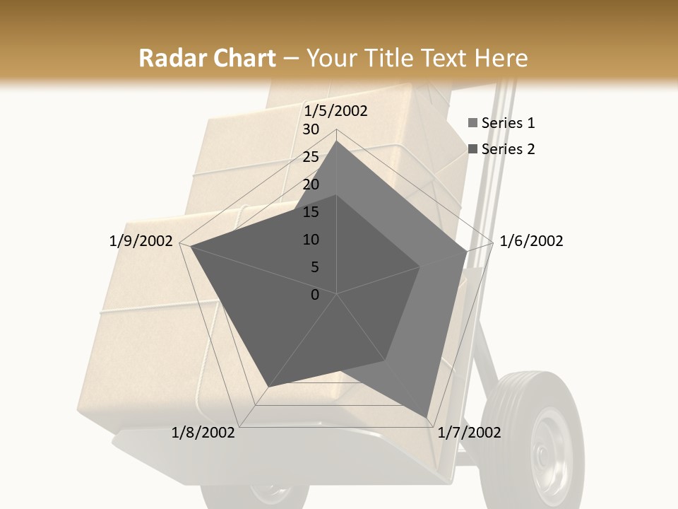 A Cart With Boxes On It And A White Background PowerPoint Template