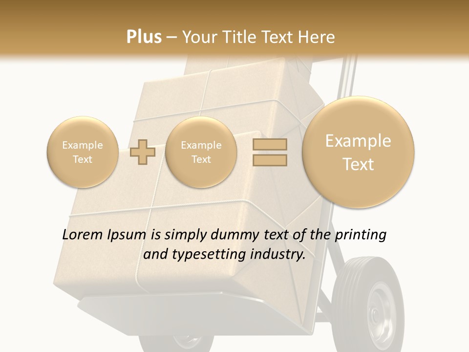 A Cart With Boxes On It And A White Background PowerPoint Template