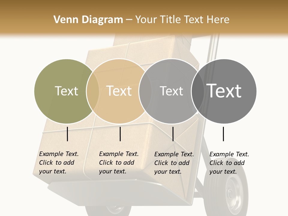 A Cart With Boxes On It And A White Background PowerPoint Template
