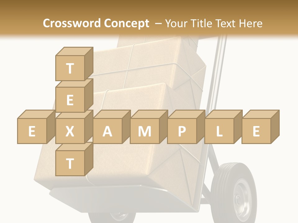 A Cart With Boxes On It And A White Background PowerPoint Template