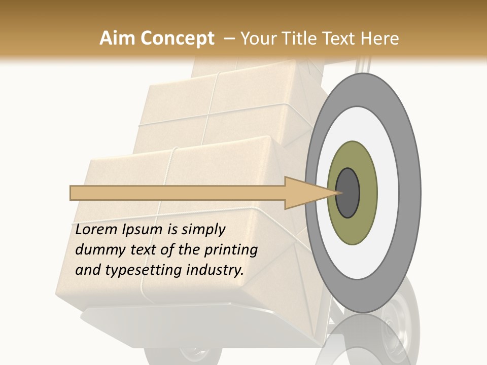 A Cart With Boxes On It And A White Background PowerPoint Template
