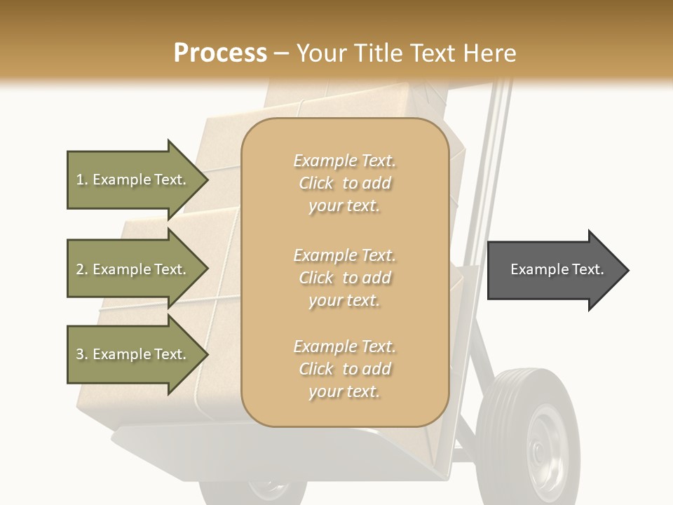 A Cart With Boxes On It And A White Background PowerPoint Template