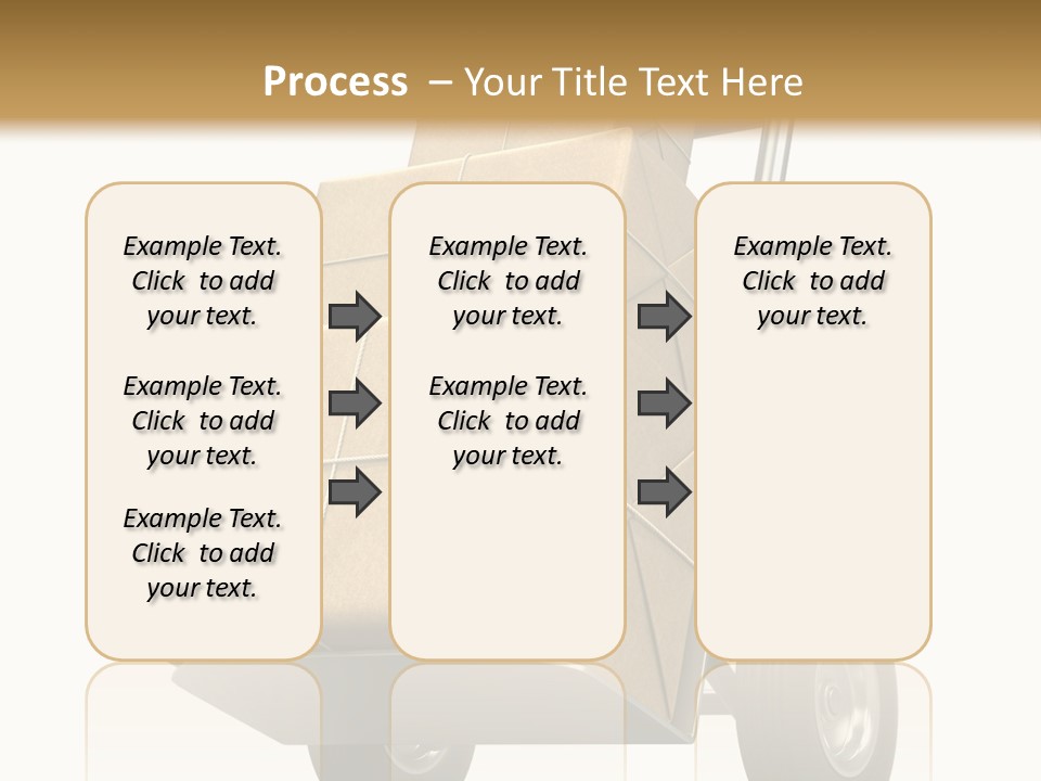 A Cart With Boxes On It And A White Background PowerPoint Template