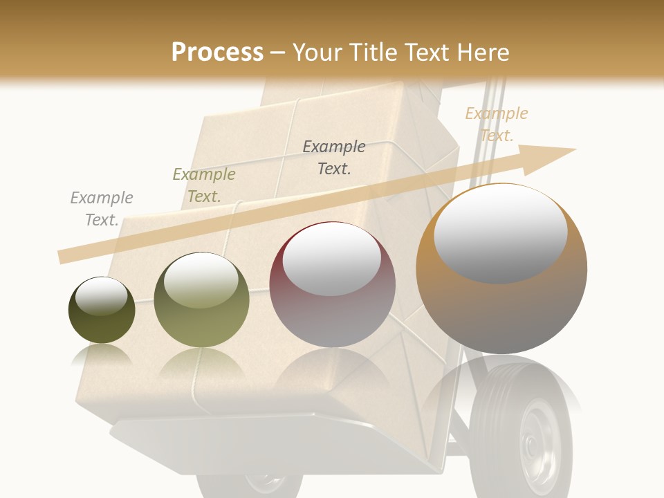 A Cart With Boxes On It And A White Background PowerPoint Template