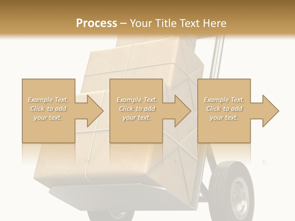 A Cart With Boxes On It And A White Background PowerPoint Template