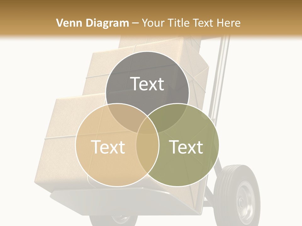 A Cart With Boxes On It And A White Background PowerPoint Template