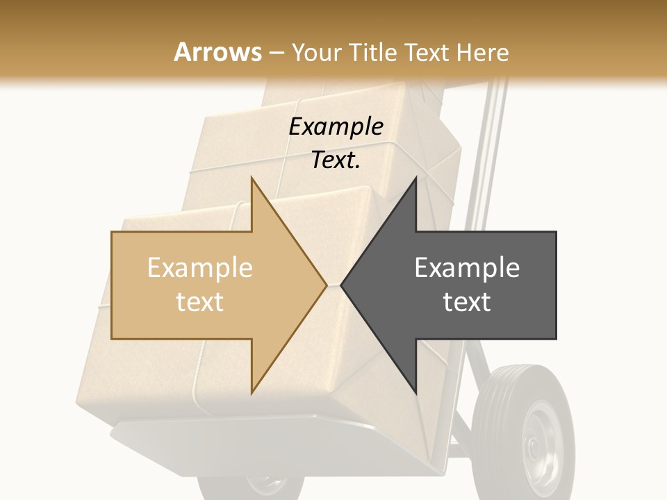 A Cart With Boxes On It And A White Background PowerPoint Template