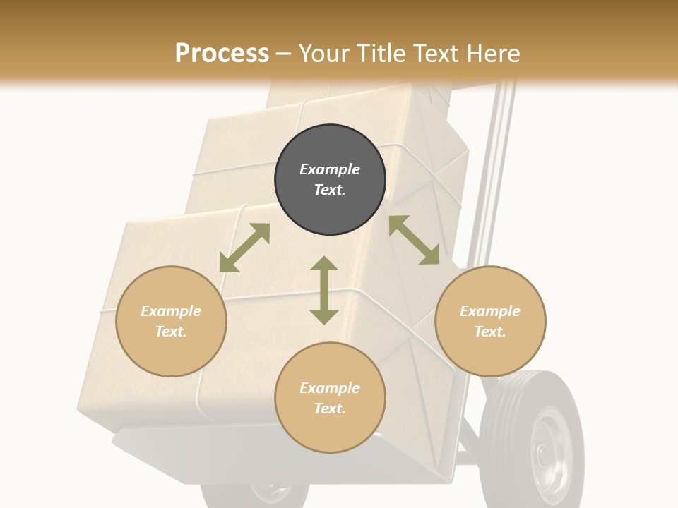 A Cart With Boxes On It And A White Background PowerPoint Template