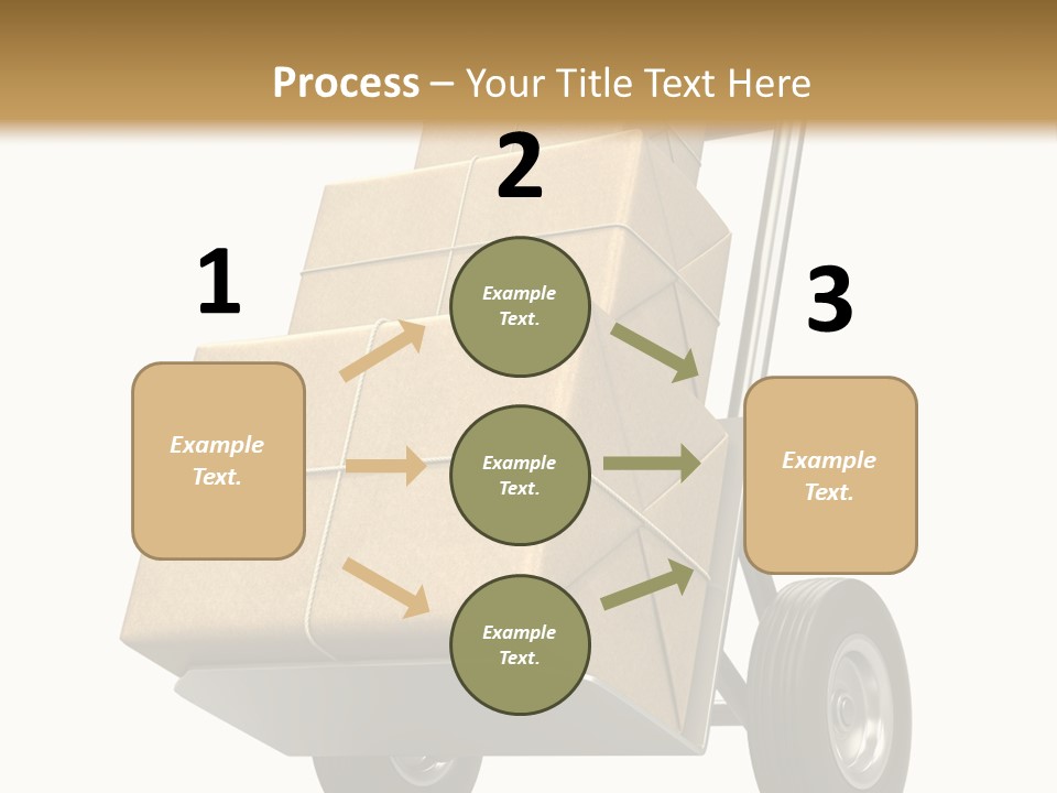 A Cart With Boxes On It And A White Background PowerPoint Template