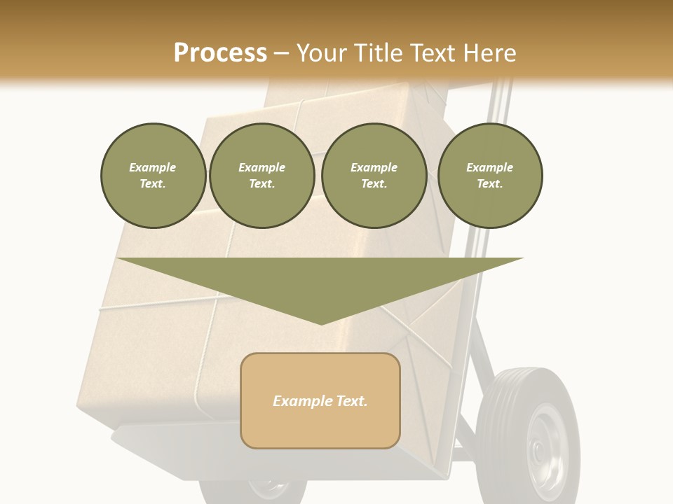 A Cart With Boxes On It And A White Background PowerPoint Template