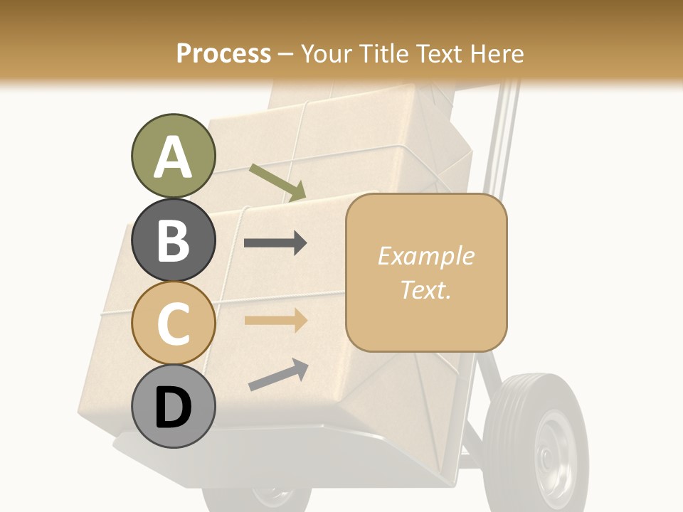 A Cart With Boxes On It And A White Background PowerPoint Template