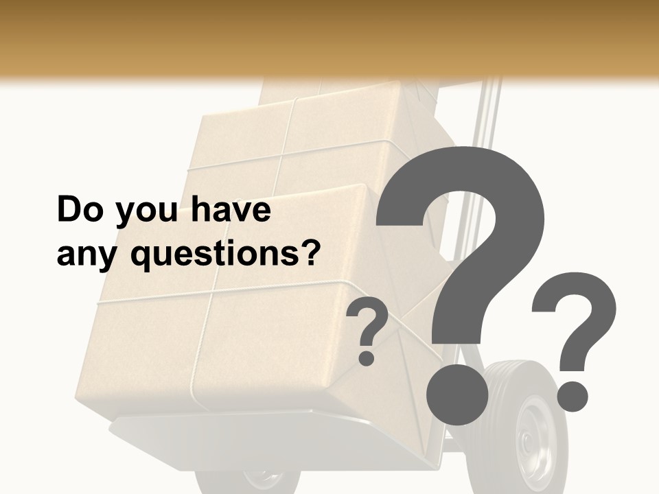 A Cart With Boxes On It And A White Background PowerPoint Template