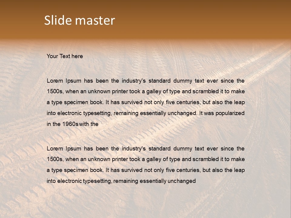 Travel Track Texture PowerPoint Template