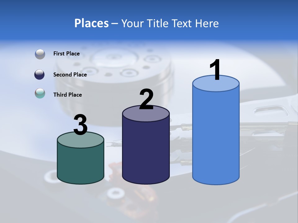 Hard Drive Close Up Technology PowerPoint Template