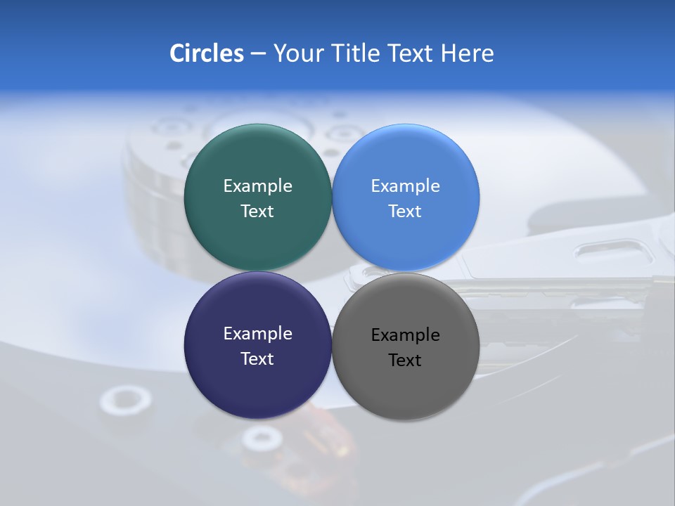 Hard Drive Close Up Technology PowerPoint Template
