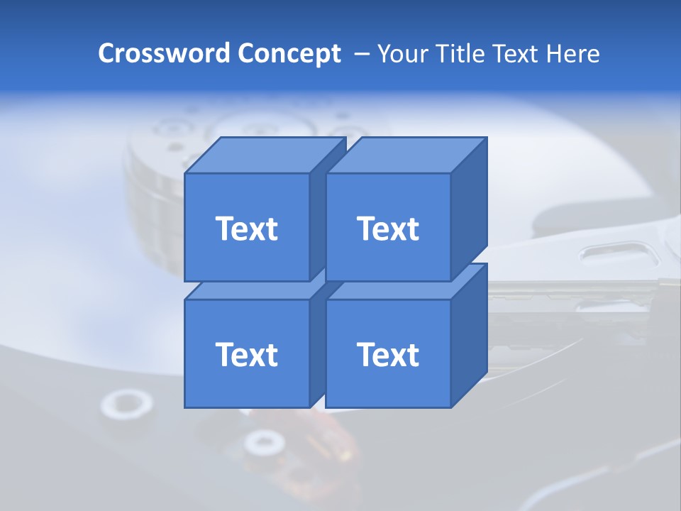 Hard Drive Close Up Technology PowerPoint Template