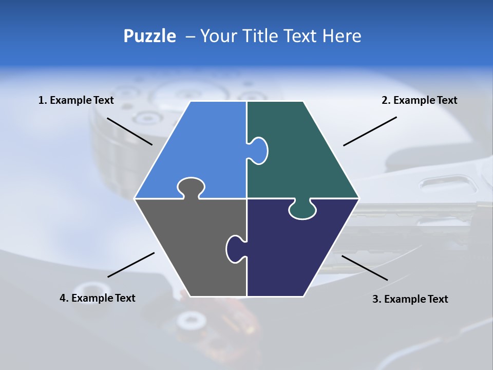 Hard Drive Close Up Technology PowerPoint Template