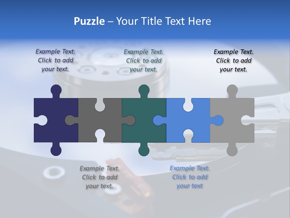 Hard Drive Close Up Technology PowerPoint Template