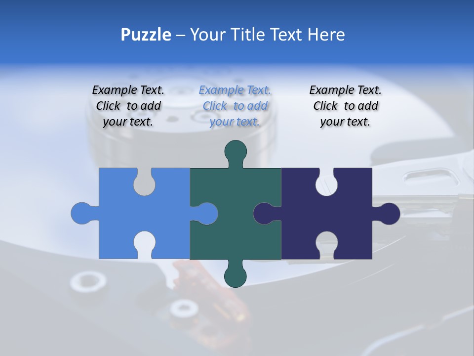 Hard Drive Close Up Technology PowerPoint Template